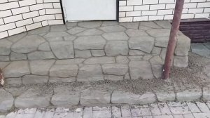 Крыльцо из арт бетона. Часть 3