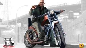 Прохожу одну из гонок на байке в GTA 4: The Lost and Damned