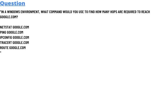 In a Windows environment, what command would you use to find how many hops are required to reach смотреть онлайн