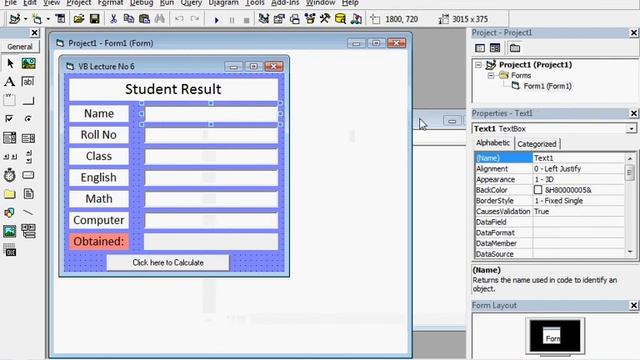 Microsoft Visual Basic 6.0 - Video Tutorials (Urdu) - Part 06 - Result Calculator смотреть онлайн