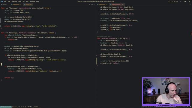 🔴 LIVE: I am coding my own cryptocurrency exchange from scratch. EP4 canceling orders смотреть онлайн