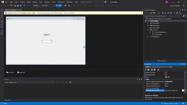 C# Windows forms - Tooltips смотреть онлайн
