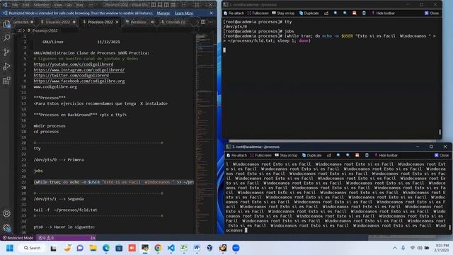 Diplomado Linux - Crontab - Procesos - 07-02-2023 смотреть онлайн