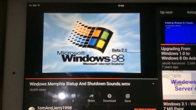 Windows 98 beta 2.1 startup and shutdown sounds смотреть онлайн