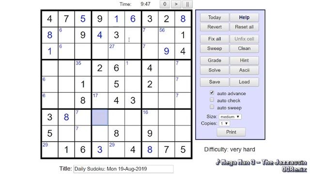 Let's Play Sudoku - 8/19/19 смотреть онлайн