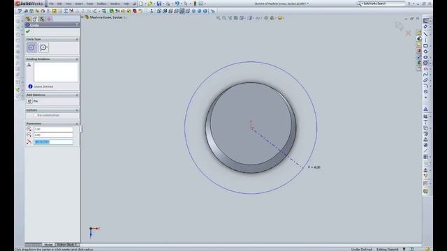 SolidWorks Tutorial-Socket Head,Size AUTO Change,ISO Machine Screw,PhotoView rendering (3D download смотреть онлайн