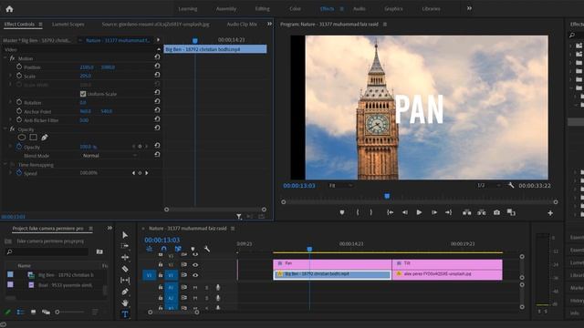 Basic ZOOM - ROTATE - PAN - TILT in Premiere Pro CC 2021 | Fake Camera Movements смотреть онлайн