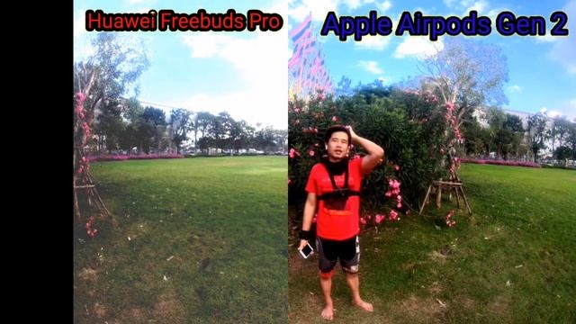 Huawei Freebuds Pro VS Apple Airpods Gen 2 with Insta360 One R Action Camera Thai Language Review смотреть онлайн