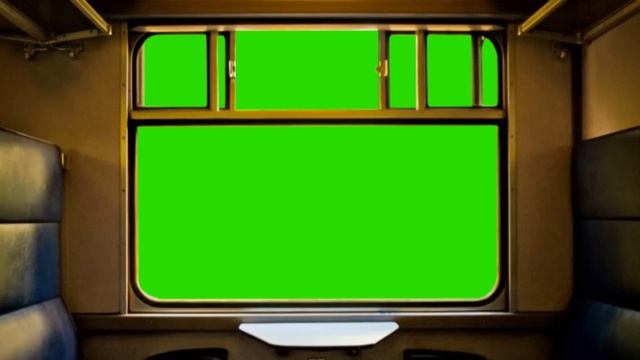 Train Window - green screen C - free use смотреть онлайн