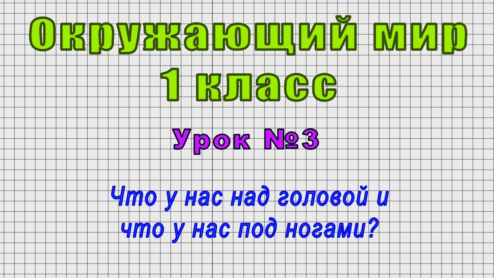 Окружающий мир 1 класс (Урок№3 - Что у нас над головой и что у нас под ногами?) смотреть онлайн
