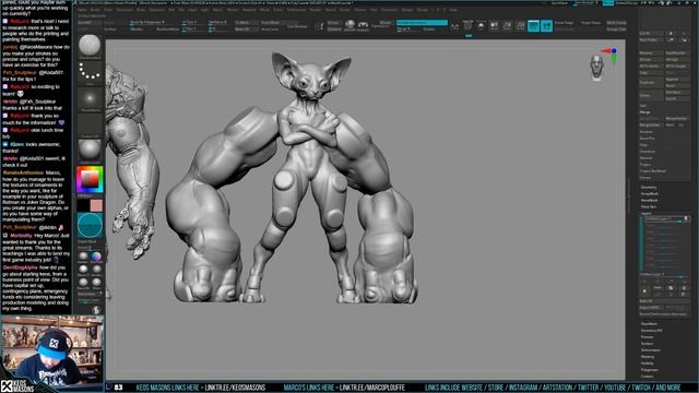 3D Character Sculpting - Marco Plouffe's Twitch Stream of 2023-02-07 - Major Shapes смотреть онлайн