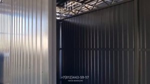 Прямой навес с хозблоком