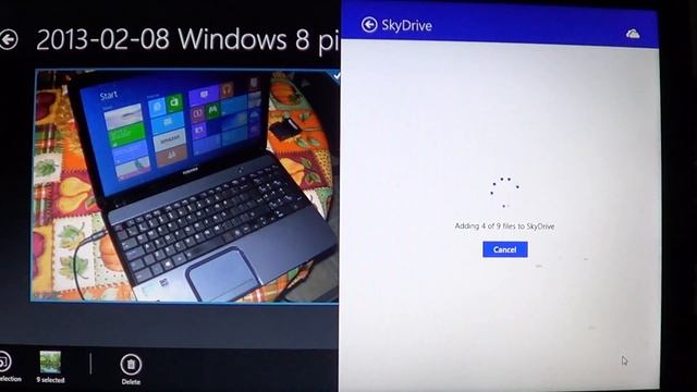 Windows 8 - Sending pictures to the Skydrive смотреть онлайн