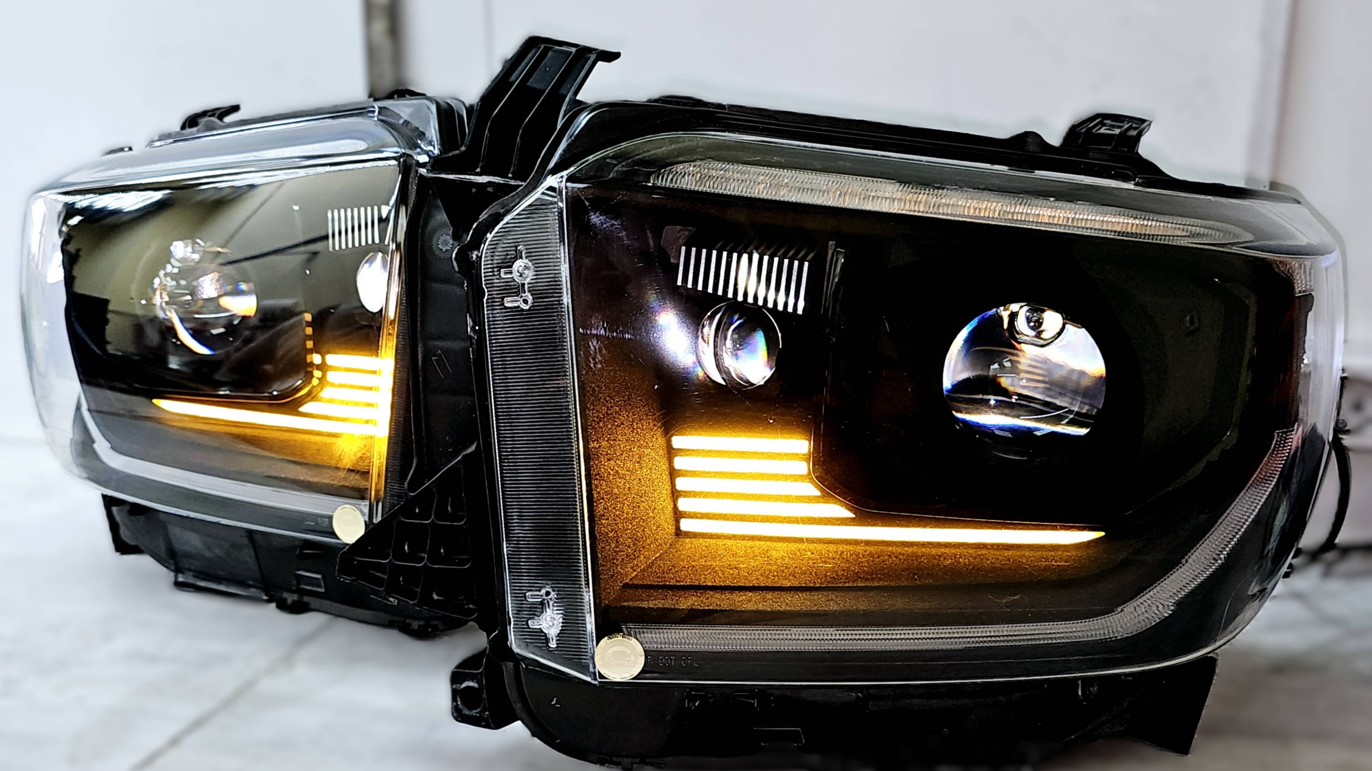 Toyota Tundra тюнинг комплект светодиодных фар смотреть онлайн