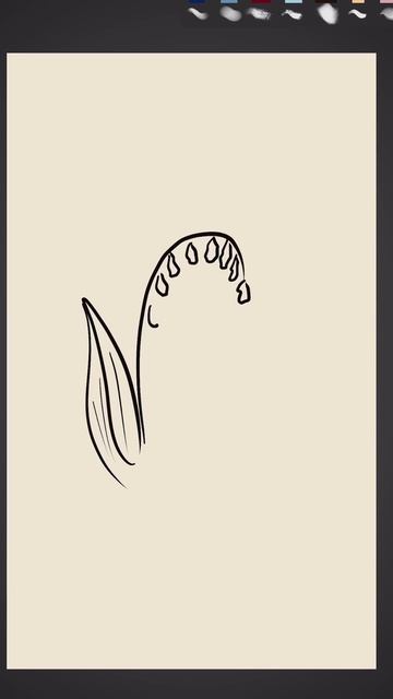 How to draw the lily of the valley beautifully. Аrt lily of the valley 🌸 смотреть онлайн