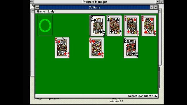 Microsoft Solitaire on Windows 3.1 - 80386@20MHz смотреть онлайн