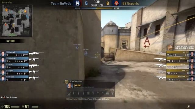 Dreamhack Cluj-Napoca 2015 CS:GO | Semifinal 1 (1/3) | Team EnVyUs vs G2 Esports (BO3) смотреть онлайн