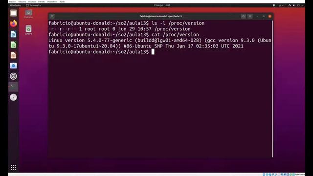 /proc/version - Exemplo de uso do sistema de arquivos /proc do Linux смотреть онлайн