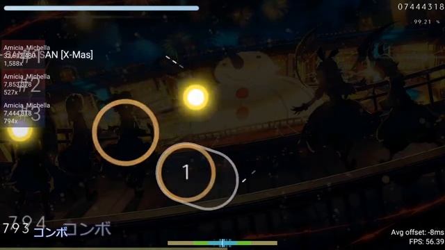 Osu!droid - Amicia_Michella | MOMOIRO CLOVER Z - SANTA SAN [X-MAS] (Monstrata) 99.07% +HD Drag FC смотреть онлайн