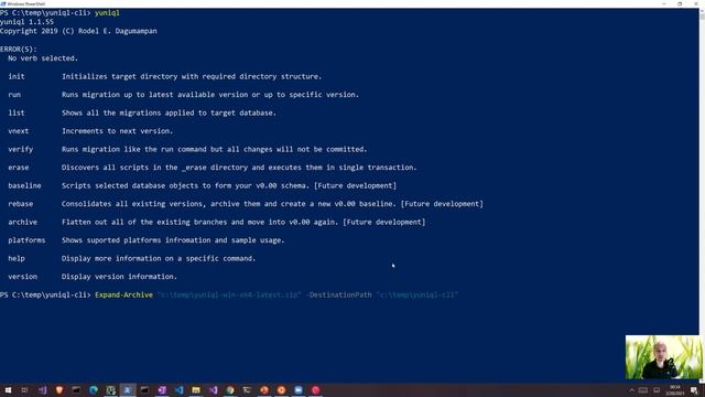 Installing yuniql with powershell смотреть онлайн