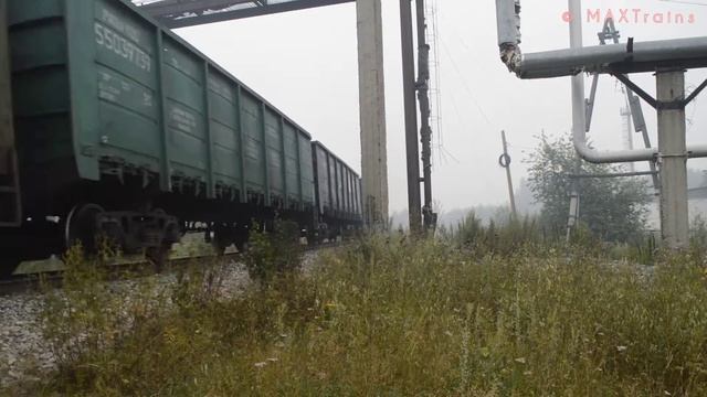"Лесные пожары" Тепловоз 2ТЭ116-1254 С Грузовым поездом смотреть онлайн