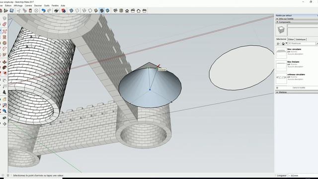 EXERCICE SKETCHUP DÉBUTANT 4/5 - Château Fort - le Donjon et la Toiture - Tuto Gratuit смотреть онлайн