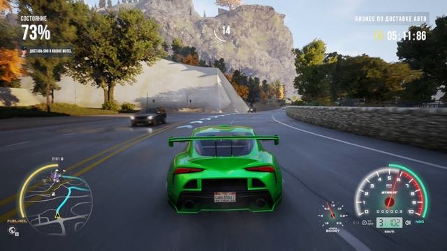 Зеленая тойота летит. CarX Street