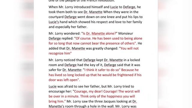 A Tale Of Two Cities Chapter 1 للصف التالت الاعدادى ❤️