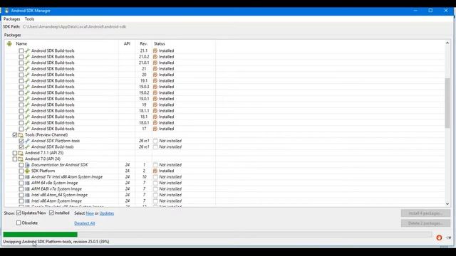 Update Selected Android Tools Builds Tools Using Android Studio смотреть онлайн
