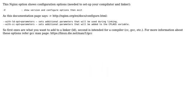 Nginx with-cc-opt and with-ld-opt configure options (3 Solutions!!) смотреть онлайн