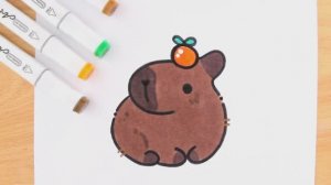 Как нарисовать миленькую Капибару быстро и легко