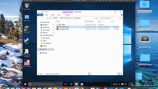 Minecraft on MAC (Windows 10 through Parallels Desktop) смотреть онлайн