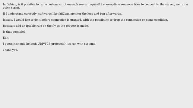 Unix & Linux: Run script on every server request смотреть онлайн
