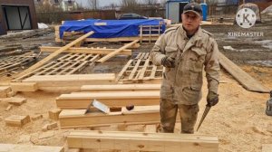 Применение шаблонов для запила чаш на брусе.