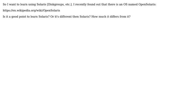 Unix & Linux: Difference between Solaris and OpenSolaris? смотреть онлайн
