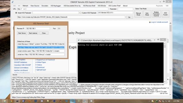 OWASP XENOTIX XSS EXPLOIT FRAMEWORK V3: XSS Reverse Shell смотреть онлайн