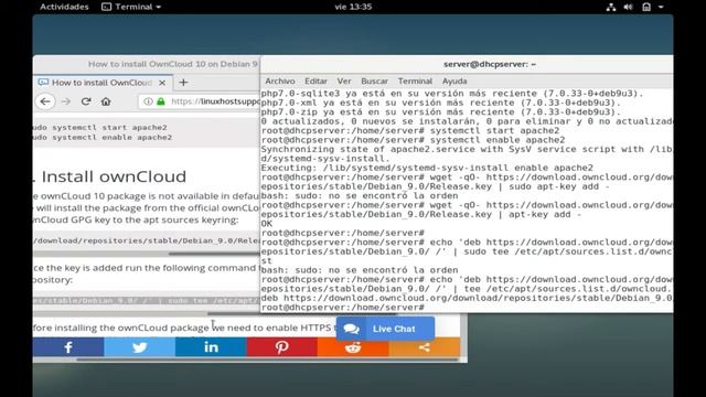 SOR instalacion de Ownloud 10 смотреть онлайн
