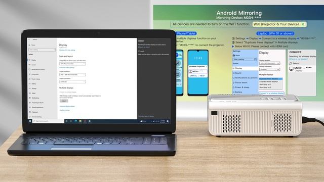 M03H - Comment se connecter à un ordinateur portable Windows ? - Videoprojecteur WiFi VOPLLS смотреть онлайн