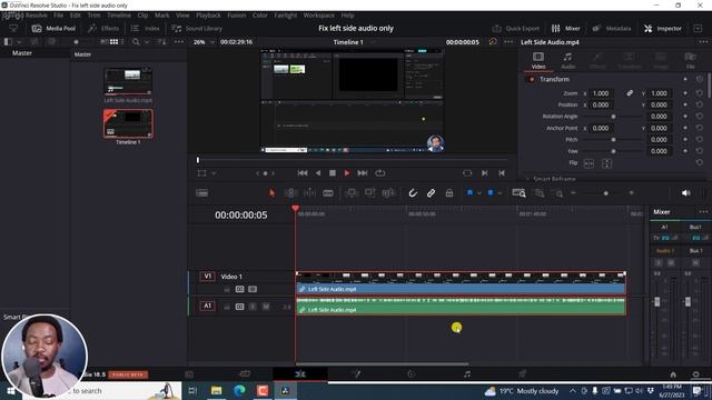 How to Quickly Fix the Left Side Audio Only Issue in DaVinci Resolve смотреть онлайн