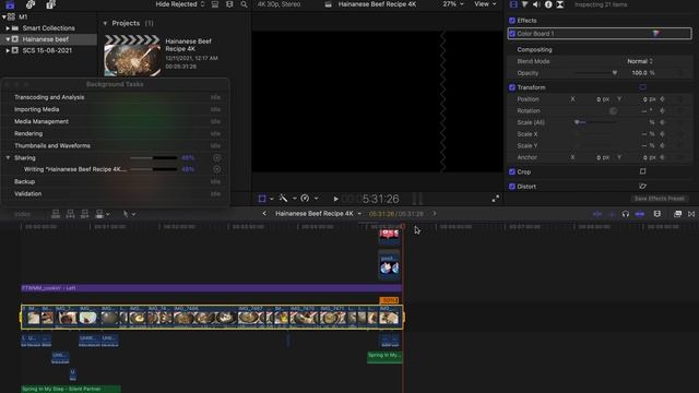 BLAZING FAST! Rendering 5.5 mins of video on an M1 MacBook Air in Final Cut Pro X смотреть онлайн