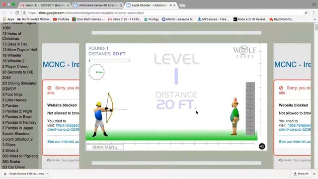 Games at School #19| Apple Shooter смотреть онлайн