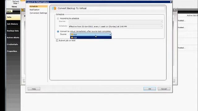 How to backup and convert to a virtual machine in Backup Exec 2012 смотреть онлайн