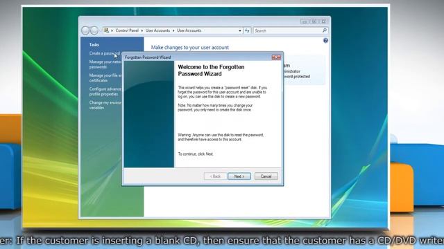 Windows Vista: How to create a password reset disk смотреть онлайн