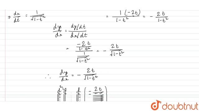 If `x=sin^(-1) t, y=log(1-t^(2)), 0 le t lt 1`, then the value of `(d^(2)y)/(dx^(2))` at смотреть онлайн