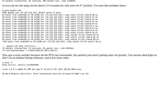 linux ping not actually sending 1 packet per second смотреть онлайн