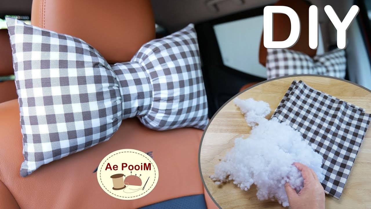 Не обязательно покупать, вы можете сделать это самостоятельно. Подушка для шеи в машину.