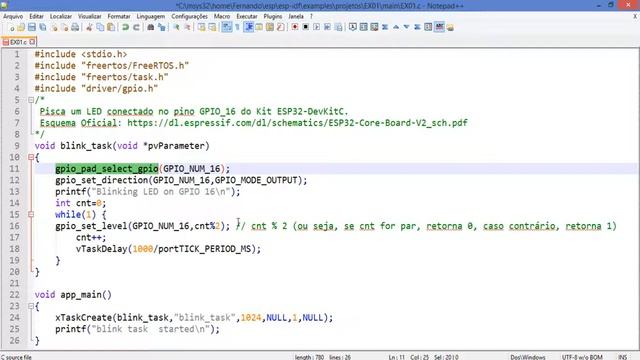 Programando as GPIO's do ESP32 com SDK-IDF (Programação Nativa em C/C++) смотреть онлайн