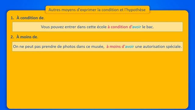exprimer la condition et l'hypothèse ( grammaire et exemples) смотреть онлайн