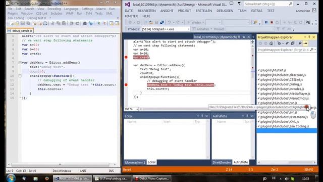 Debugging jN scripts in Visual Studio 2013 Express Edition смотреть онлайн