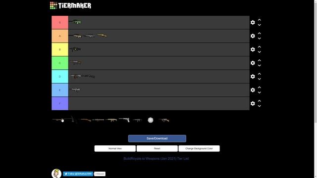 BuildRoyale.io Weapon Tier List смотреть онлайн